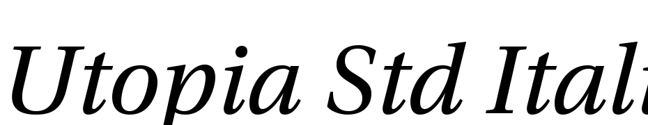 Utopia Std Italic Yazı tipi ücretsiz indir